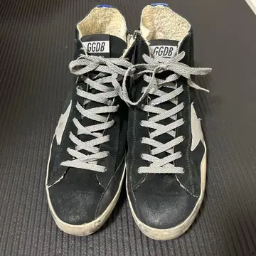 GOLDEN GOOSE 블랙 하이컷 스니커즈
