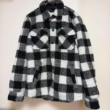 갭 보아 플리스 셔츠 자켓 체크 무늬