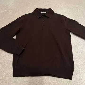 GARAGE 다크 브라운 피케 셔츠