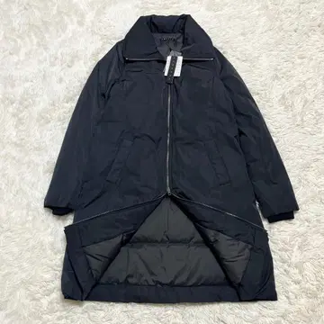 새상품 Theory 다운 코트 롱 기장 더블 지퍼 리브 블랙