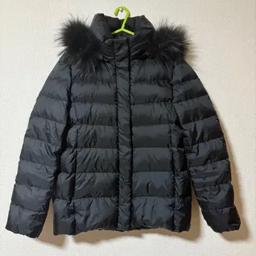 23구 시레 타프타 다운 자켓 블랙 후드 퍼 탈부착 가능