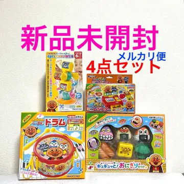 호빵맨 완구 4종 세트 드럼 오니기리 계산대 관람차