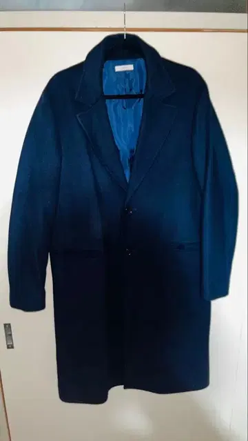 [ 시착만 한 상품 미사용 새상품 ] 네이비 체스터 코트