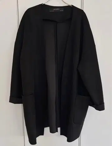 ZARA BASIC 여성용 롱 코트 블랙 M 사이즈