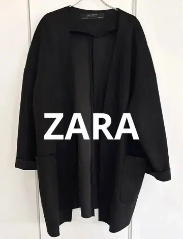ZARA BASIC 여성용 롱 코트 블랙 M 사이즈