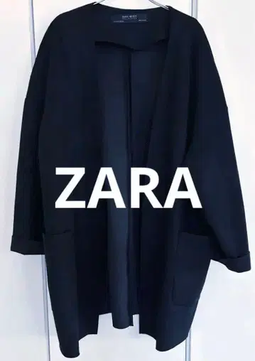 ZARA BASIC 여성용 롱 코트 블랙 M 사이즈