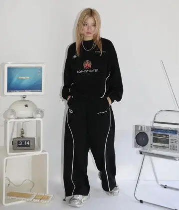 MSG 맨투맨 셋업 블랙 S