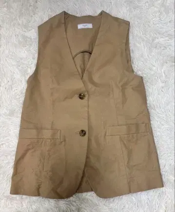 새상품급 슬로브 이에나 프렌치 린넨 코튼 베스트