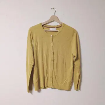 새상품급 앨리스버리 머스타드 컬러 긴팔 가디건 [ L ]