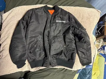 모모크로 플라이트 자켓 XL 블랙 MA-1 중고품 새상품급