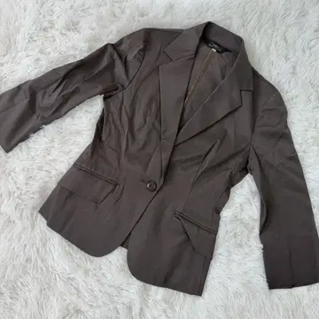 INED 자켓 S 그레이 테일러드 자켓 싱글 버튼