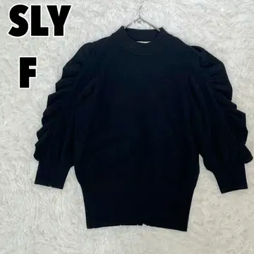 SLY 스라이 터틀 개더 슬리브 상의 니트