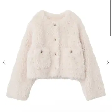 COCODEAL 컬리 퍼 자켓