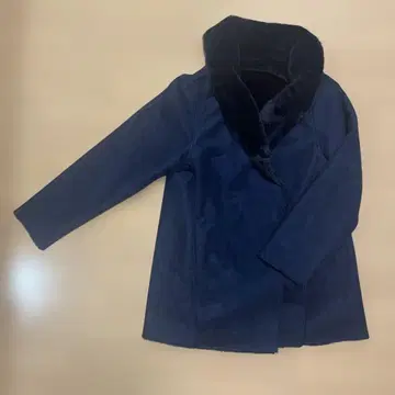 네이비 무스탕 코트 사이즈 38