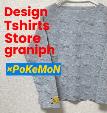 [ 초레어 ] graniph 포켓몬 콜라보 긴팔T셔츠 그레이