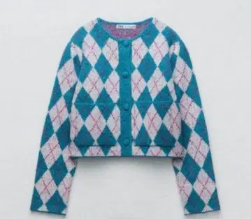 [ ZARA 자라 ] 아가일 무늬 니트 가디건
