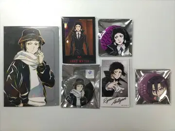 문호 스트레이독스 아쿠타가와 모리 캔뱃지 브로마이드 포스카 세트