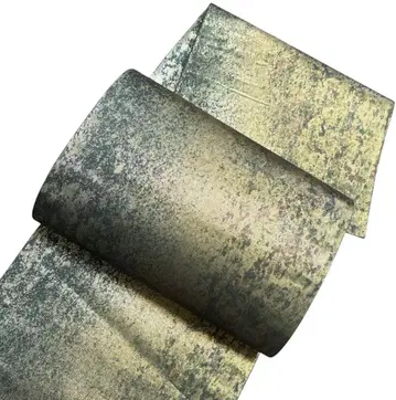 A 189 후쿠로 오비 육통 패턴 청동박 순수 실크 기모노