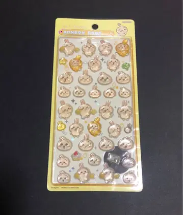 치이카와 (먼작귀) 모자 꽁지 드롭 씰 토끼