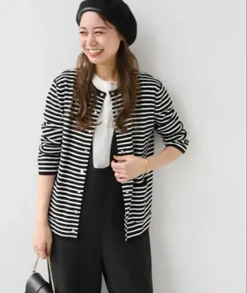 저널 스탠다드 리룸 펄 도트 버튼 가디건