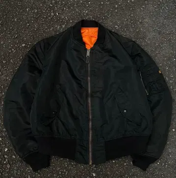 USA 블랙 MA-1 플라이트 자켓