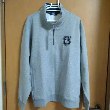 POLO 그레이 집업 후드티