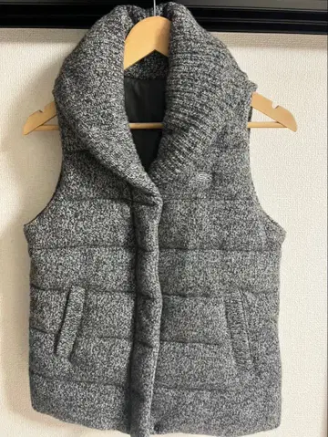 여성용 LACOSTE 니트 다운 베스트