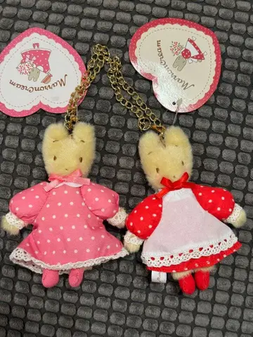 산리오 마론크림 마스코트 참 핑크 빨간색 두 개 세트 새상품