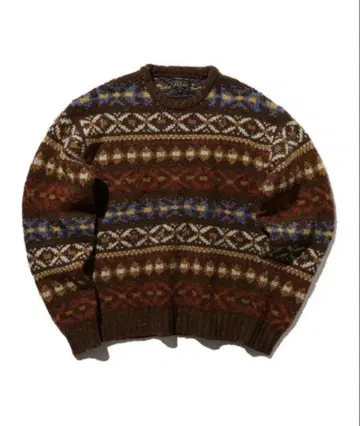 beams Crew Fair Isle Pattern 3G