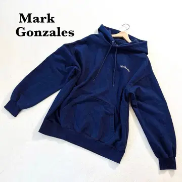 마크곤잘레스 후드 부착 후드티 L 네이비 긴팔 코튼 혼방