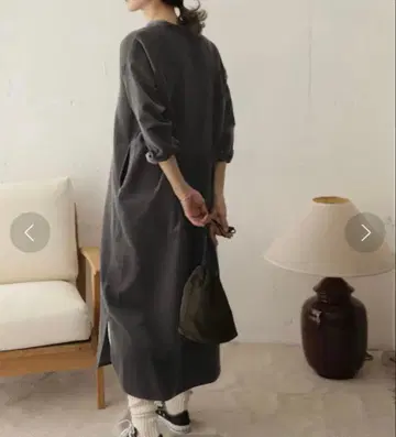 URBAN RESEARCH DOORS 셔츠 원피스 다크 그레이