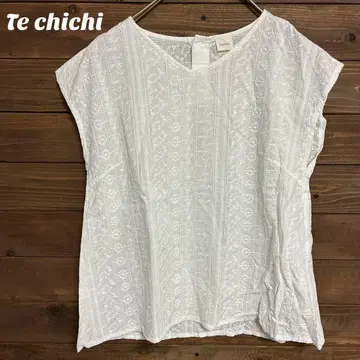 [ 테치치 ] Te chichi 화이트 슬리브리스 셔츠 블라우스 M