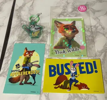 주토피아2 마크 참 1개 클리어 카드 1개 스마로이드 2장