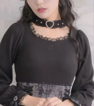 단종 ROJITA 초커 포함 블라우스 블랙