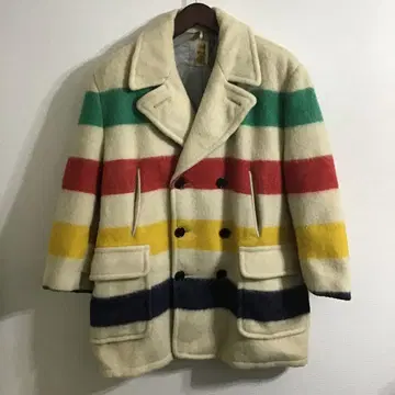 60s 70s 허드슨 베이 포인트 담요 코트