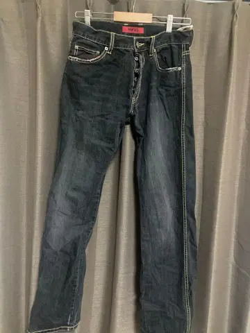 HUGO 다크 블루 스트레이트 레그 진