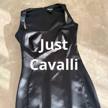 레어 빈티지 Y2K 저스트 카발리 바디 콘셔스 원피스 블랙