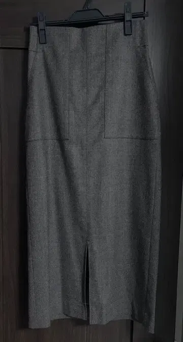 [ 새상품급 ] ROPE 미인 스커트 브라운 체크 타이트 스커트 38