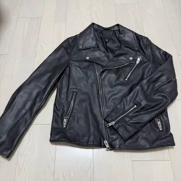 H&M 가죽 더블 라이더 자켓