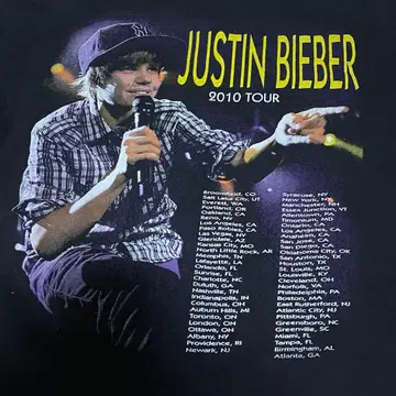 Justin Bieber Tour t shirt