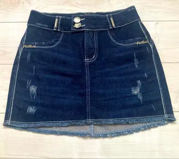 pitbull 미니 스커트 데님 데미지 가공 해외 브랜드
