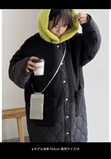 reca 노카라 보아 x 호리병 퀼트 코트