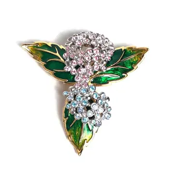 SWAROVSKI 스와로브스키 브로치 코사지 꽃 플라워 수국