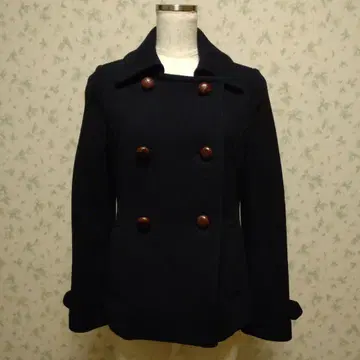 두 패밀리 네이비 더블 브레스트 울 코트