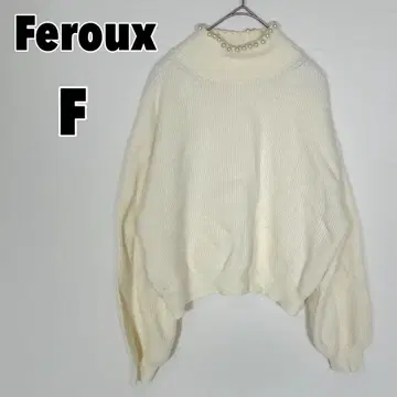 Feroux 페루 펄 옷깃 니트 하이넥