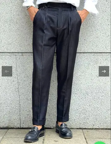 [ 새상품 미사용 ] SOMMESSO 스트레치 테이퍼드 데님 슬랙스