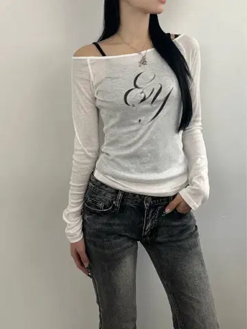 emmy 로고 시어 티셔츠 프리 사이즈