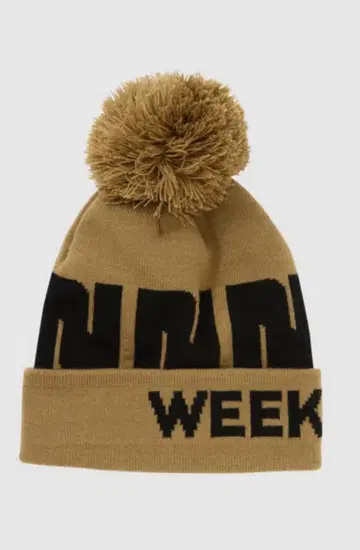 미사용 새상품 NBB WEEKEND 폼폼 포함 베이지 니트 모자 골프