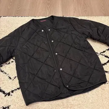 아우터 블랙 퀼팅 자켓 블루종