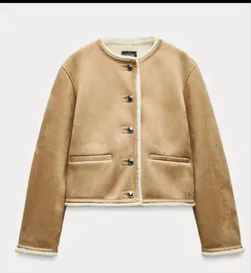 ZARA / 더블 페이스 골드 버튼 자켓